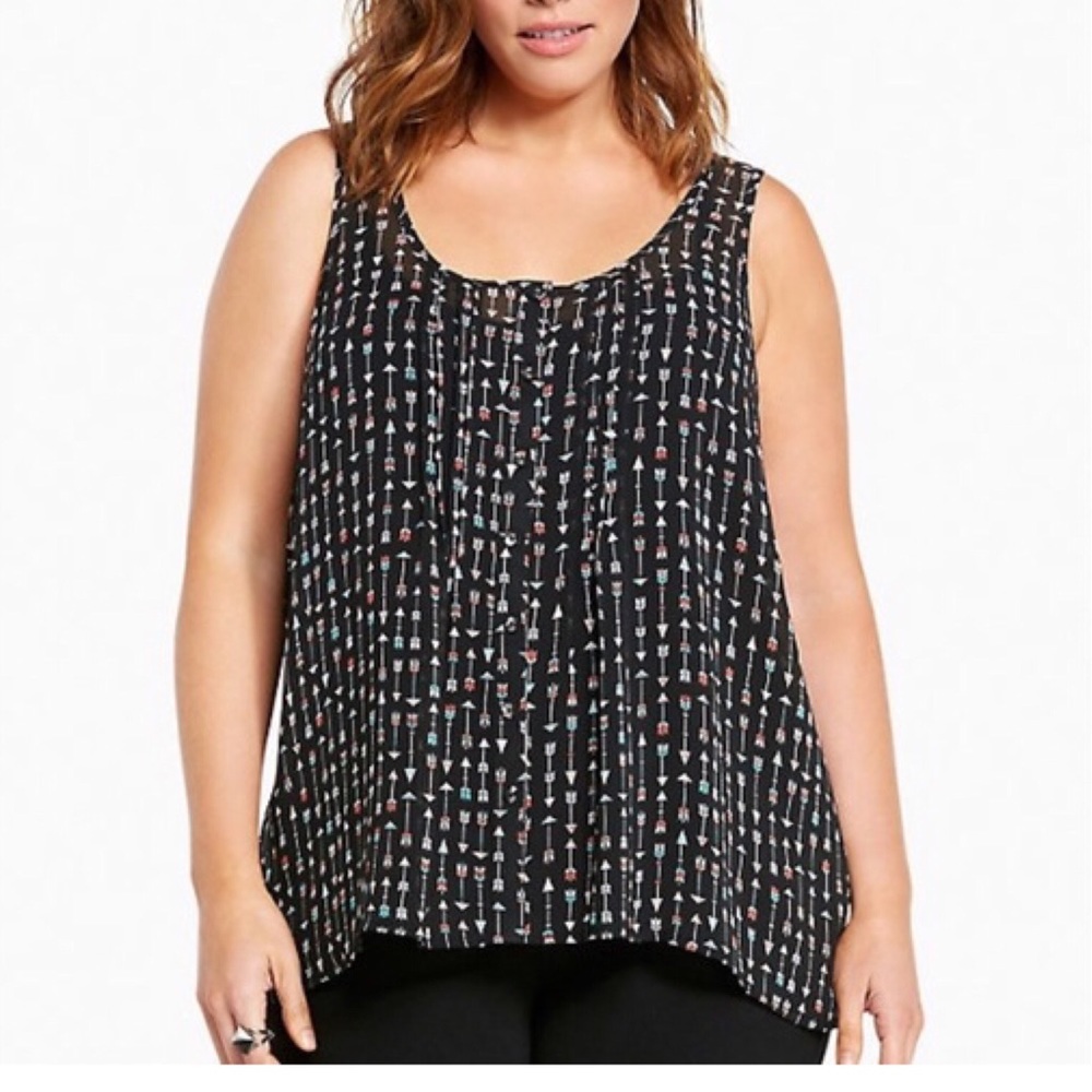 Torrid tulip back arrow tank Sz 00x